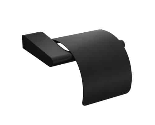 Toiletpapirholder m/frontplade matsort