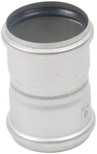 Stikmuffe dobbelt 50mm syrefast stål