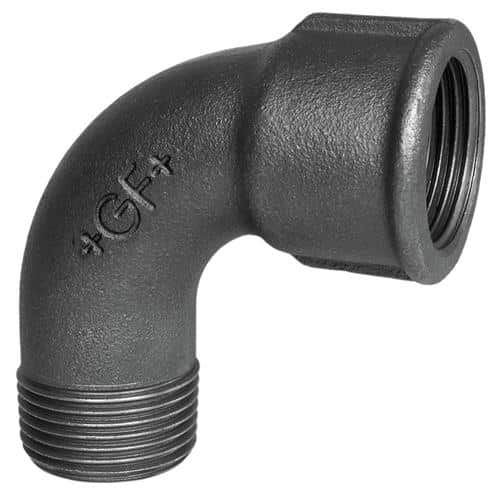 Bøjning 1/2'' 90gr kort muf/nip sort