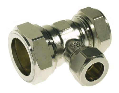 Kompressions tee 22-18-22mm