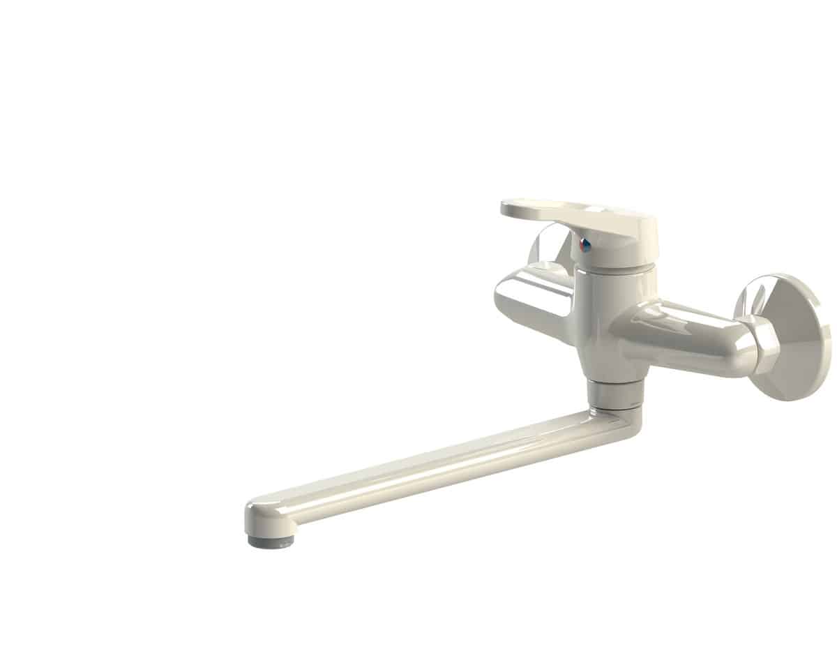 LAB armatur 1-greb 250 mm fremspring G 1/2" med kort håndtag og areator