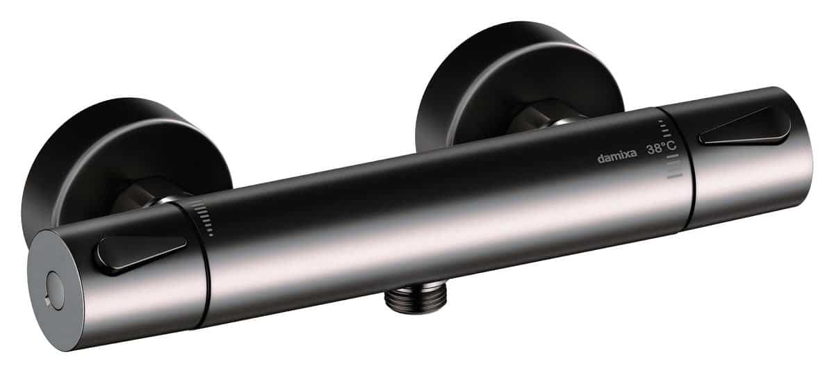 Damixa Silhouet termostat brus, børstet Graphite Grey PVD - Damixa - Damixa Silhouet termostat brus, børstet Graphite Grey PVD