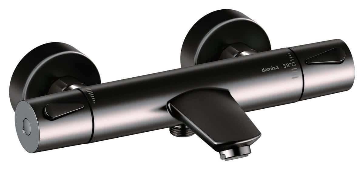 Damixa Silhouet kar/brus termostat, børstet Graphite Grey PVD