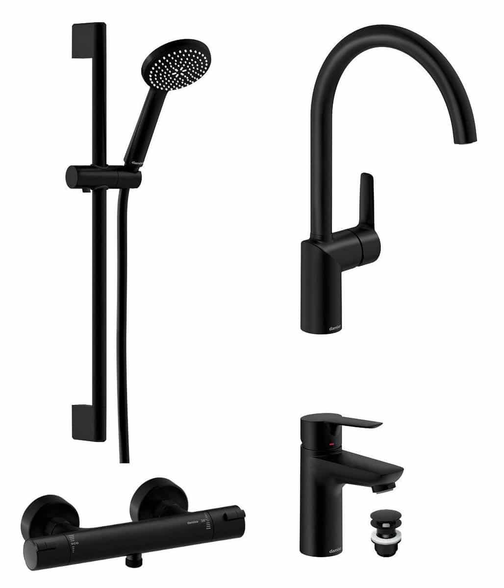 Damixa Core projektpakke Home bad + køkken matsort