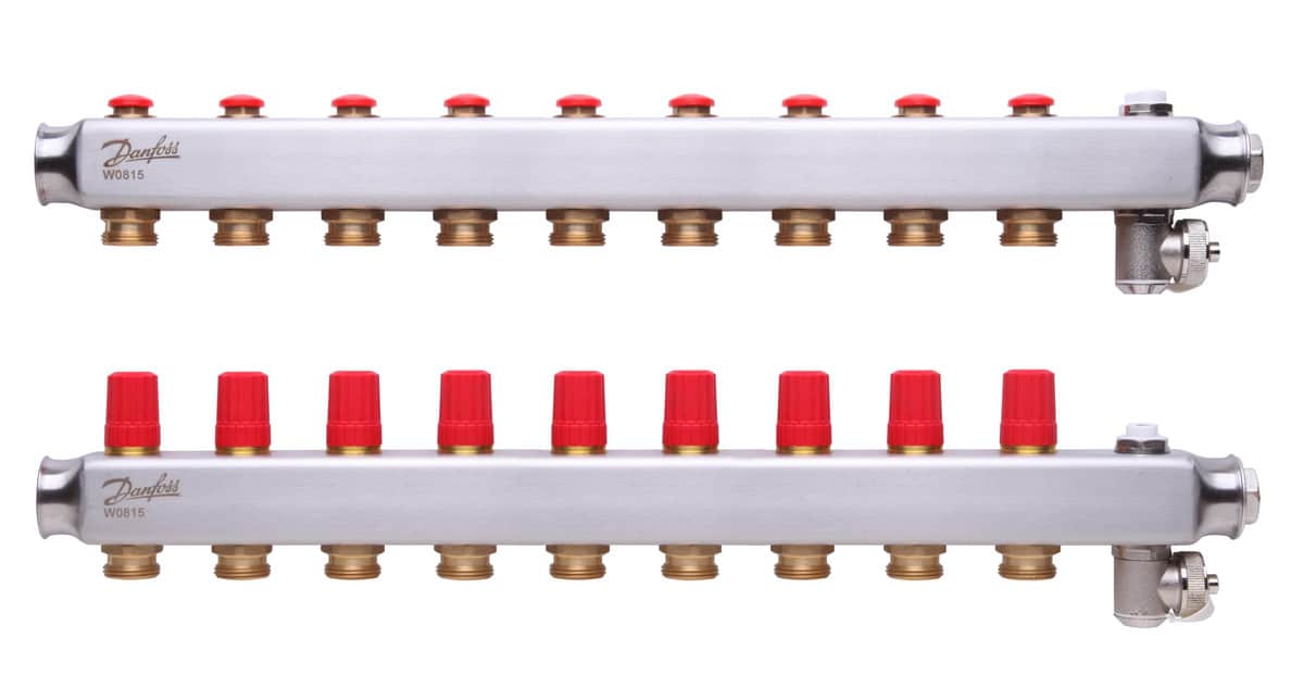 Danfoss gulvvarmemanifold 9+9 SSM