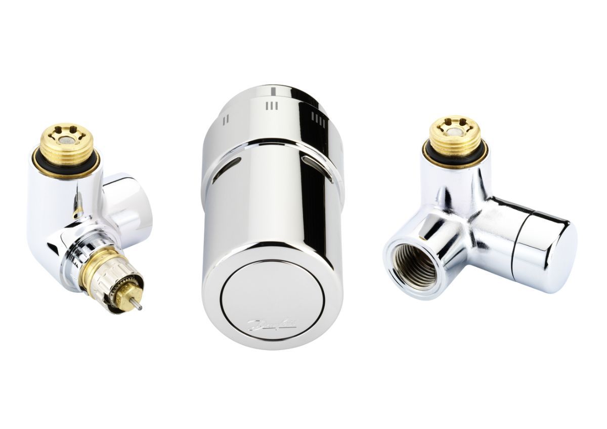 Danfoss RAX ventilsæt venstre krom - Danfoss - Danfoss RAX ventilsæt venstre krom