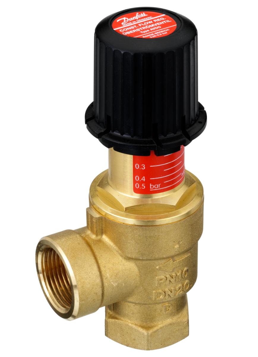 Danfoss AVDO 20 overstrømsregulator vinkelløb 3/4 muffe