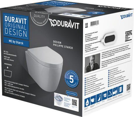 Duravit ME by Starck Compact vægskål box incl toiletsæde
