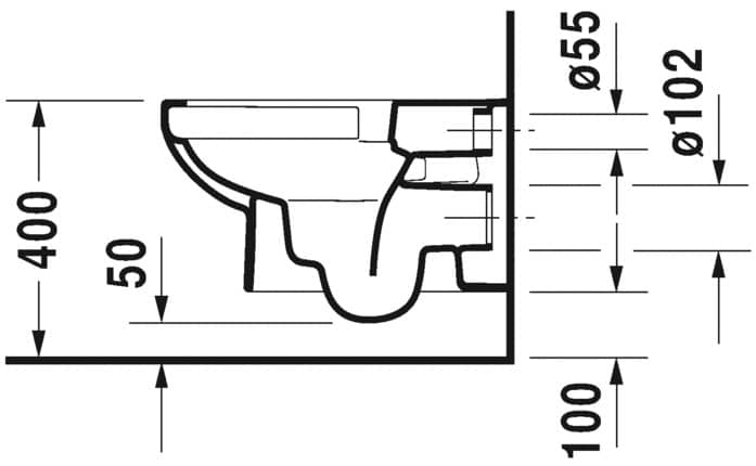 Duravit No.1 væghængt toilet Rimless 540 mm