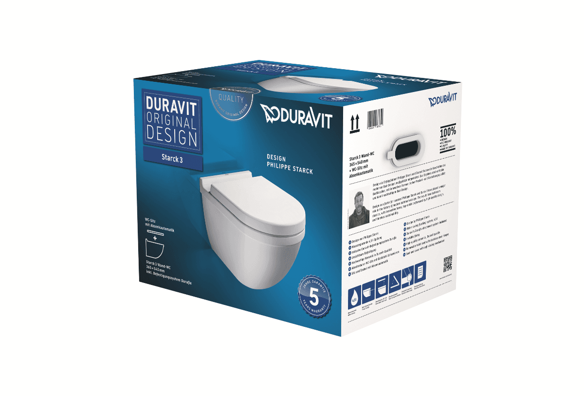 Duravit Starck 3 vægskål box - Duravit - Duravit Starck 3 vægskål box - Billede 2