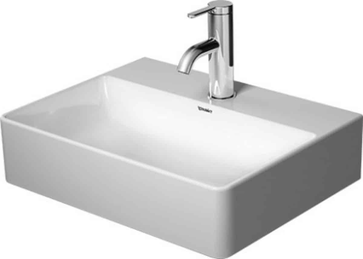 Duravit DuraSquare møbel håndvask 45 x 35 cm, med 1 hanehul - Duravit - Duravit DuraSquare møbel håndvask 45 x 35 cm, med 1 hanehul