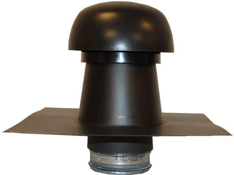 Sabetoflex ventilationshætte 0-9° ø125 sort stål