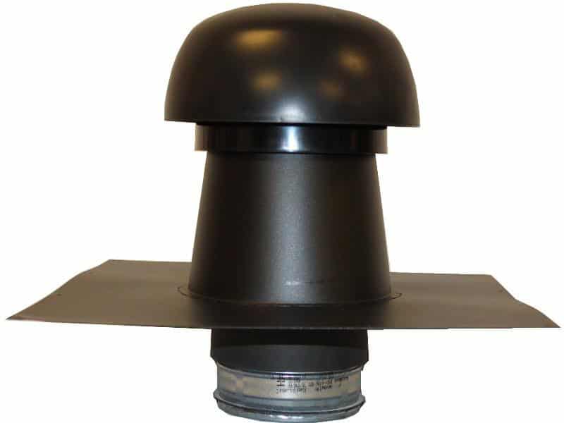 Sabetoflex ventilationshætte 0-5° ø160 sort stål
