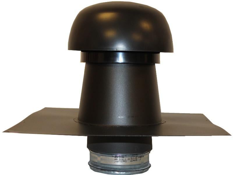 Sabetoflex ventilationshætte 0-5° ø200 sort stål