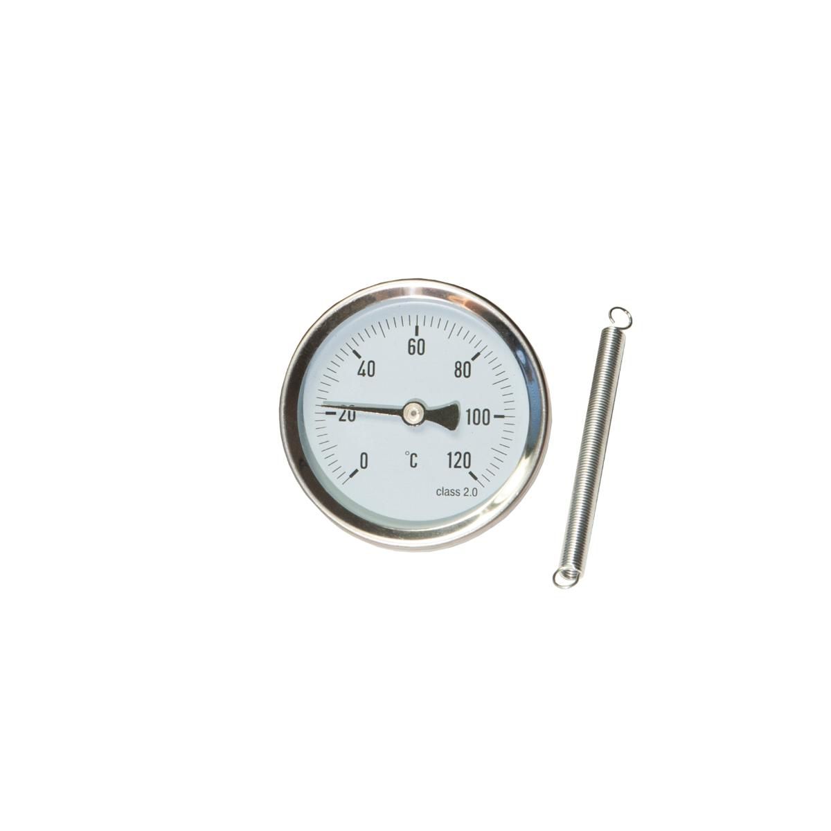 Fastspændingstermometer ø63 0-120°c