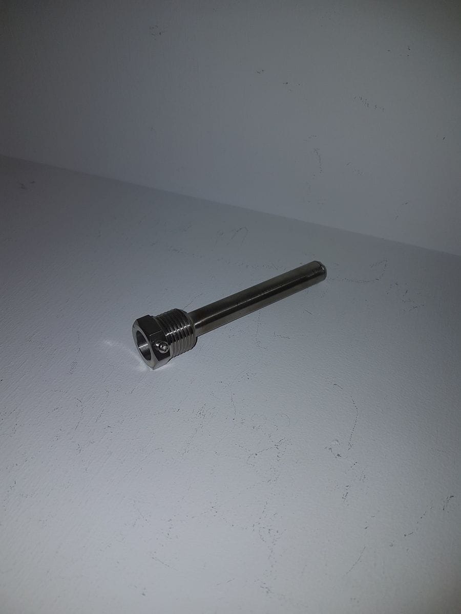 Rustfrit dykrør 1/2" x 100 mm