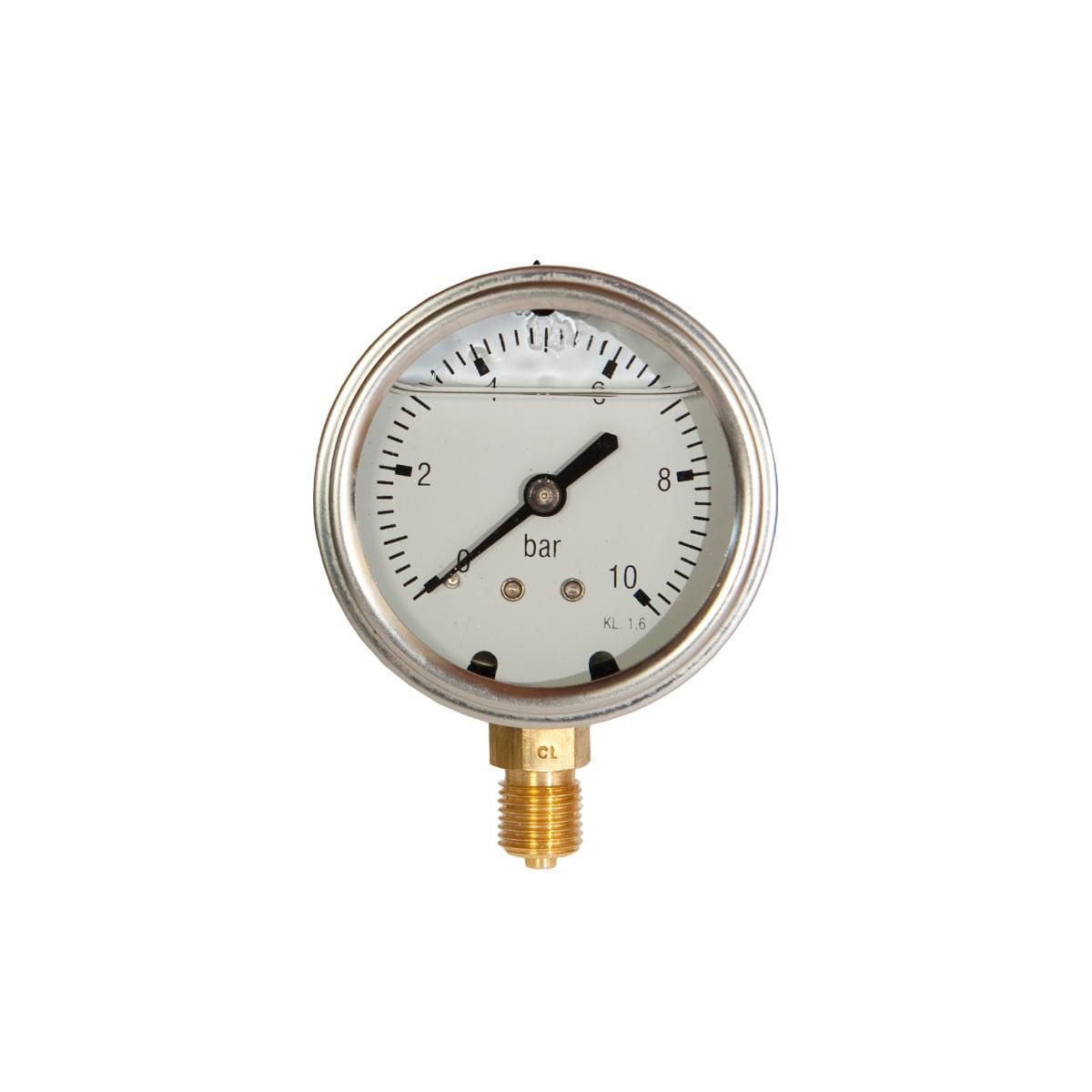 Manometer 1/2xø100 0-25 bar, nedadrettet studs med glycerin