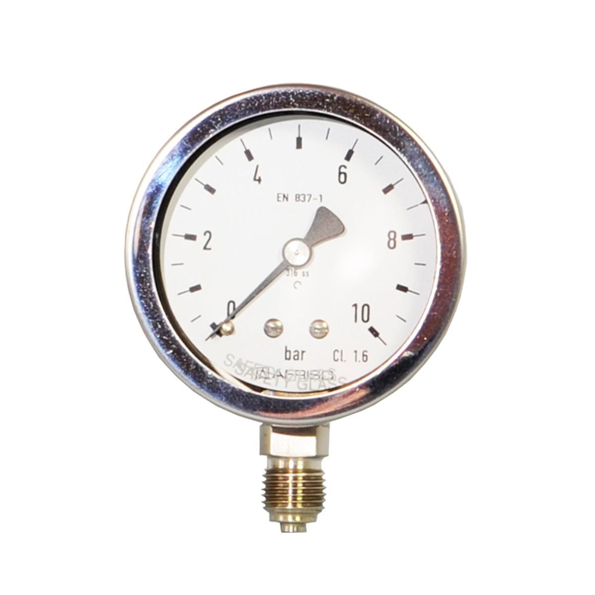 Manometer 1/2x100 0-40 bar, AISI 304/316