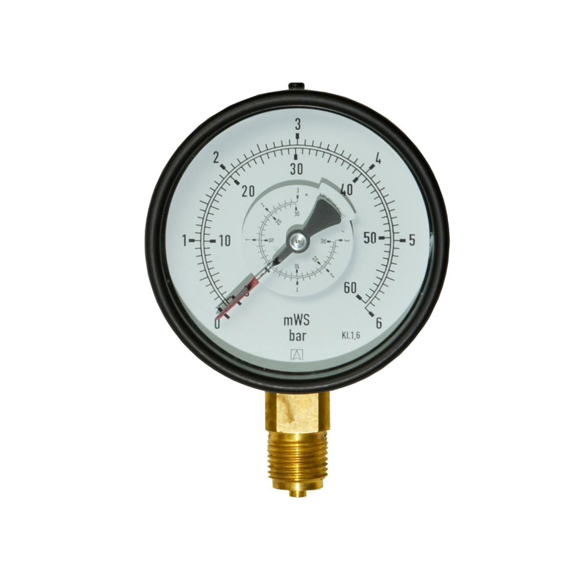 Differens manometer 1/2xø100 0-2,5 bar, nedadrettet studs