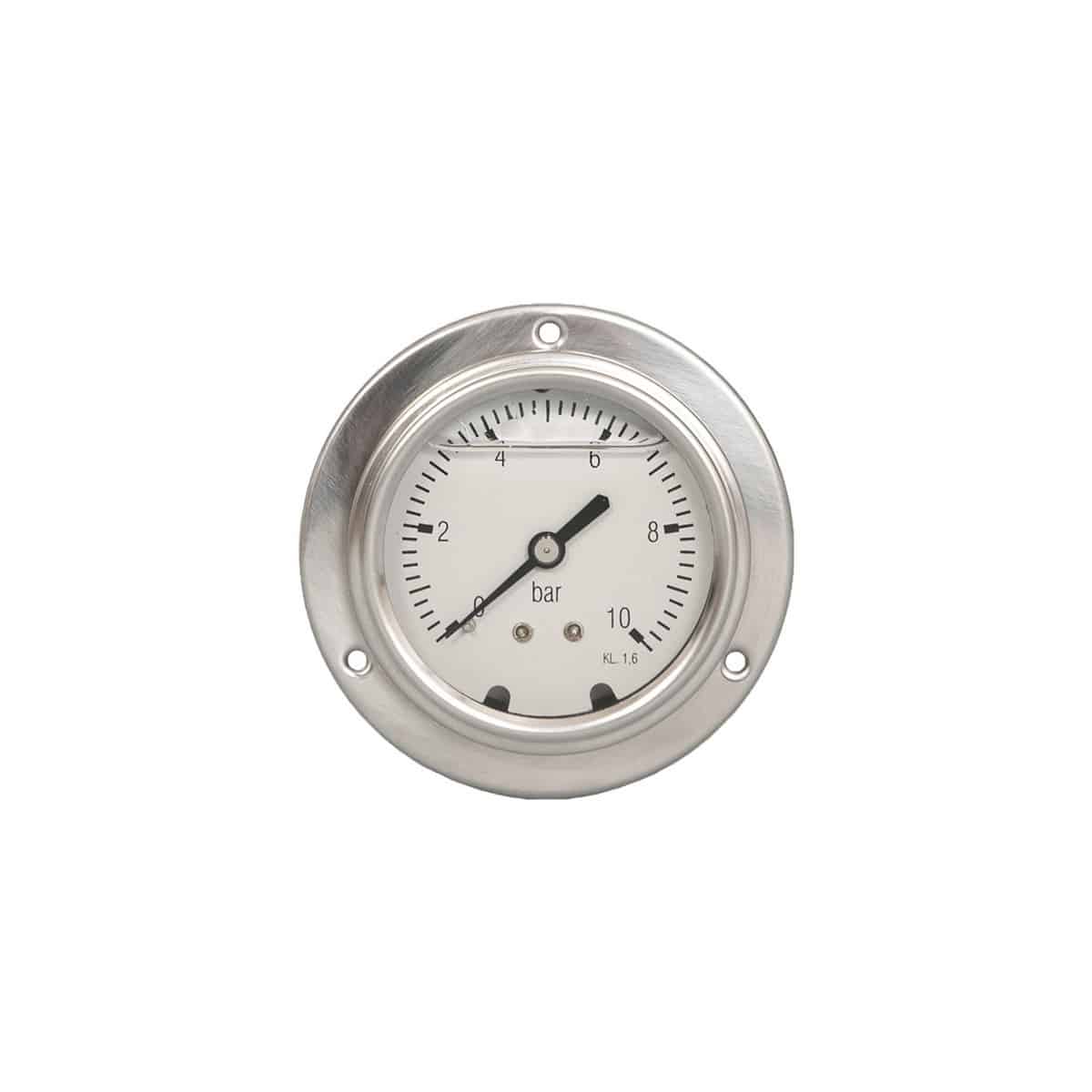 Manometer 1/4" x ø63, 0-400 bar med 3-huls frontflange