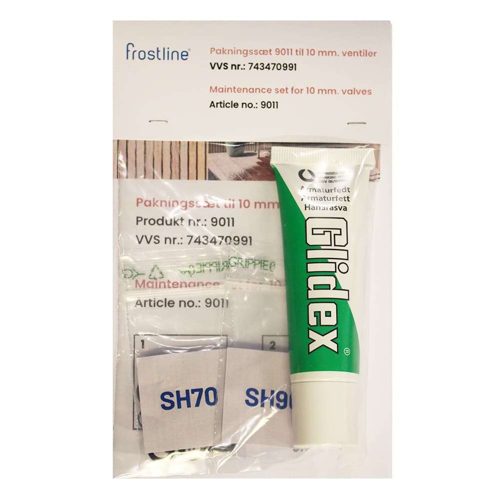 Frostline pakningssæt til 2 stk. 10mm ventil