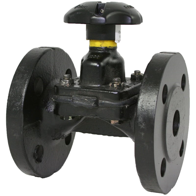 Saunders membranventil type A støbejern DN100 4" med flanger