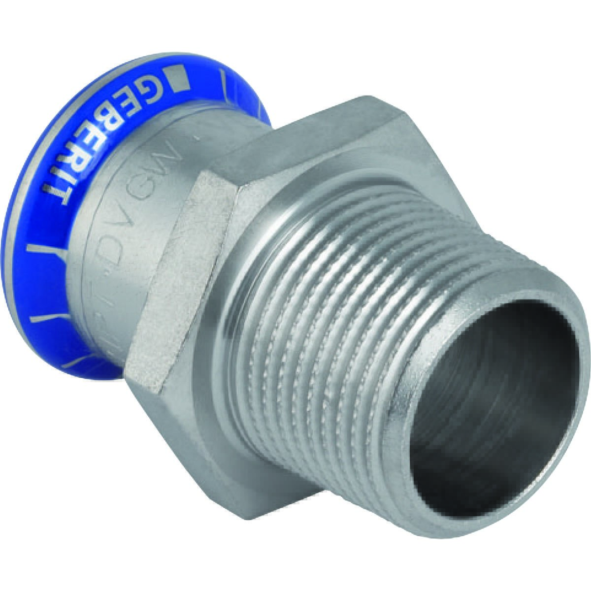 Geberit Mapress Rustfrit overgang med udvendigt gevind NPT: d=42mm - Geberit - Geberit Mapress Rustfrit overgang med udvendigt gevind NPT: d=42mm