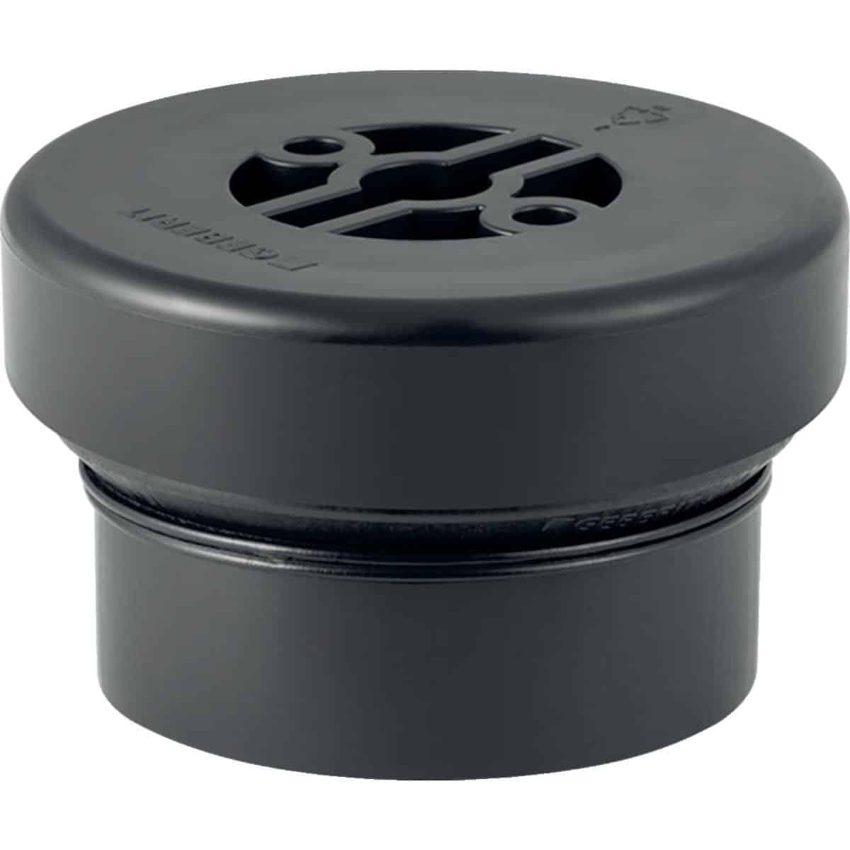 Geberit pe gevindovergang ø75 mm m/skruelåg, sort