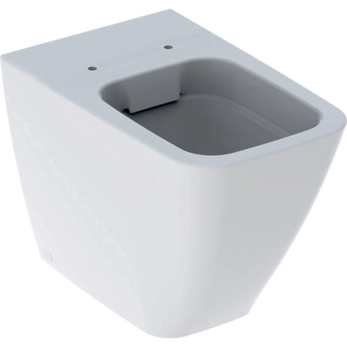 Geberit Icon Square gulvstående toiletskål, hvid porcelæn KeraTect