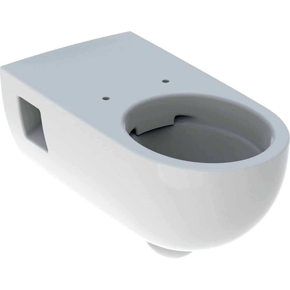 Geberit Renova Comfort væghængt toiletskål, hvid porcelæn KeraTect