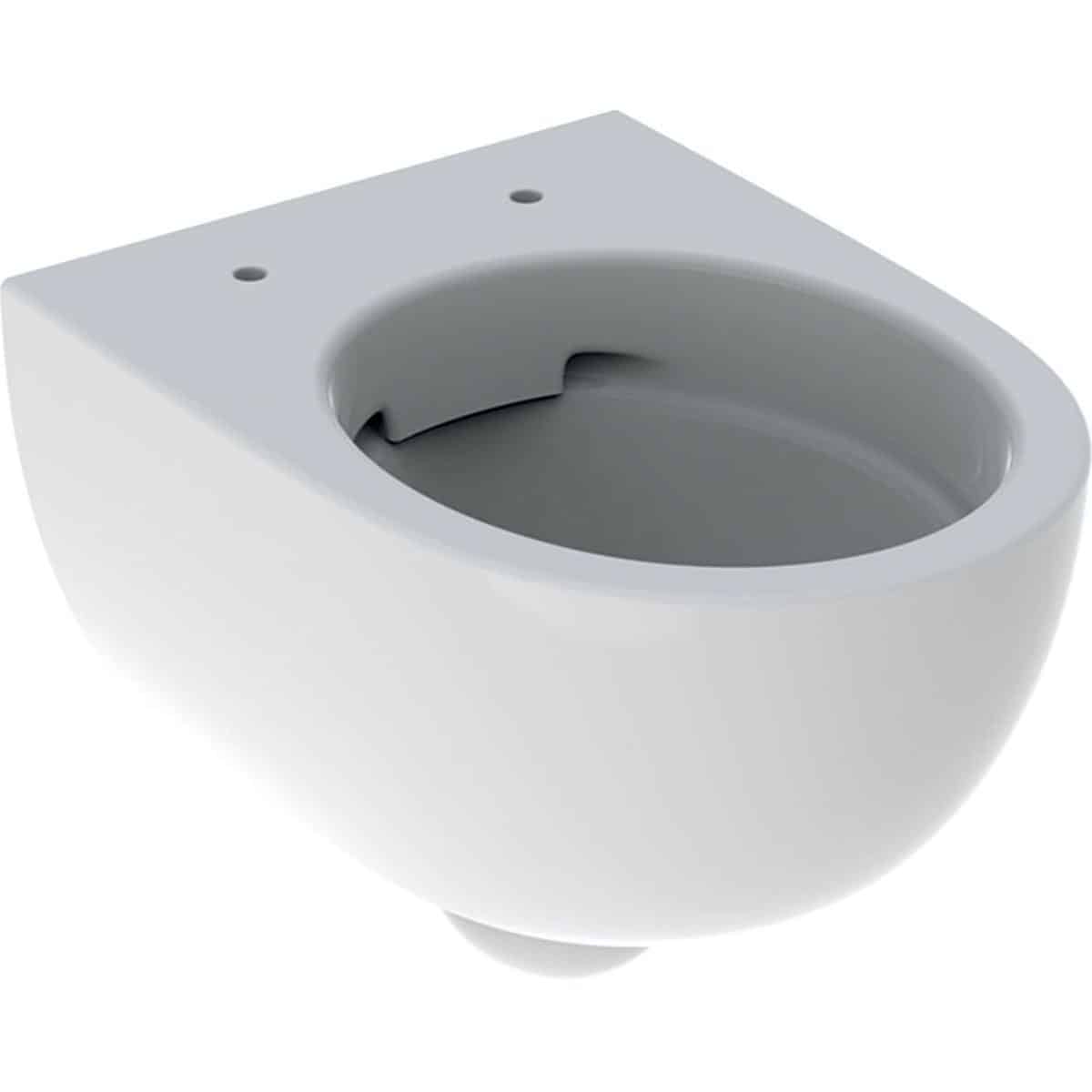 Geberit Renova Compact væghængt toiletskål, hvid porcelæn KeraTect