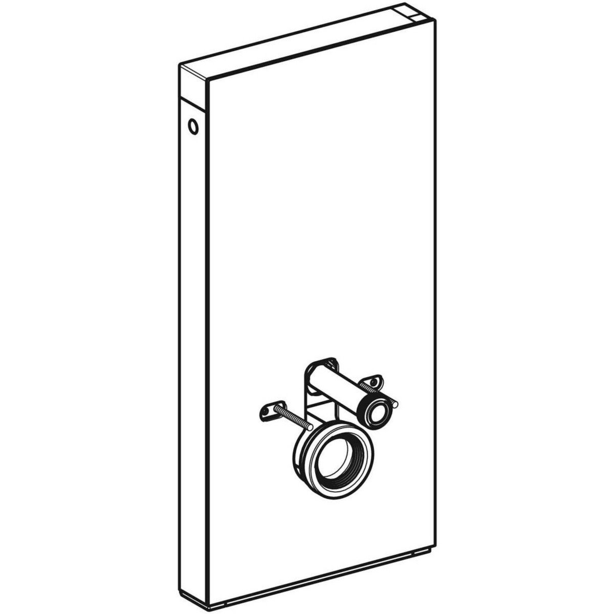 Geberit Monolith cisternemodul vægh. toilet, 101 cm, glas sort/alu sort krom