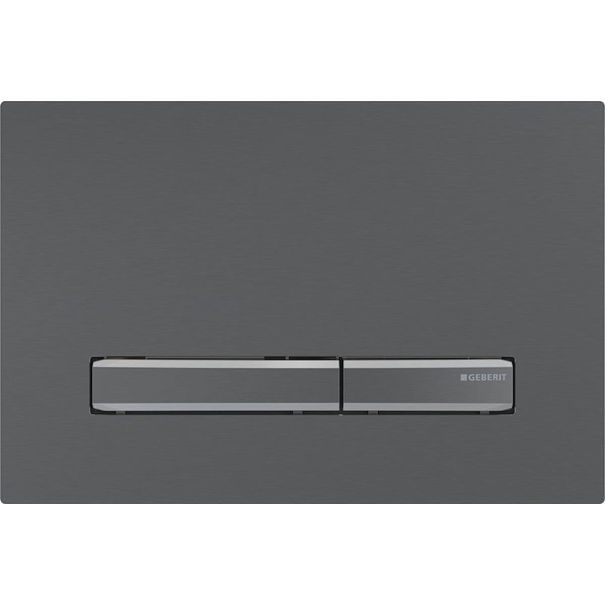 Geberit Sigma50 betjeningsplade duo, metal sort krom