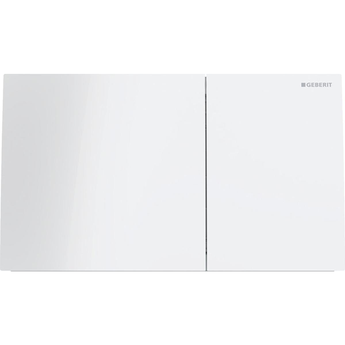 Geberit Sigma70 betjeningsplade, hvid/glas