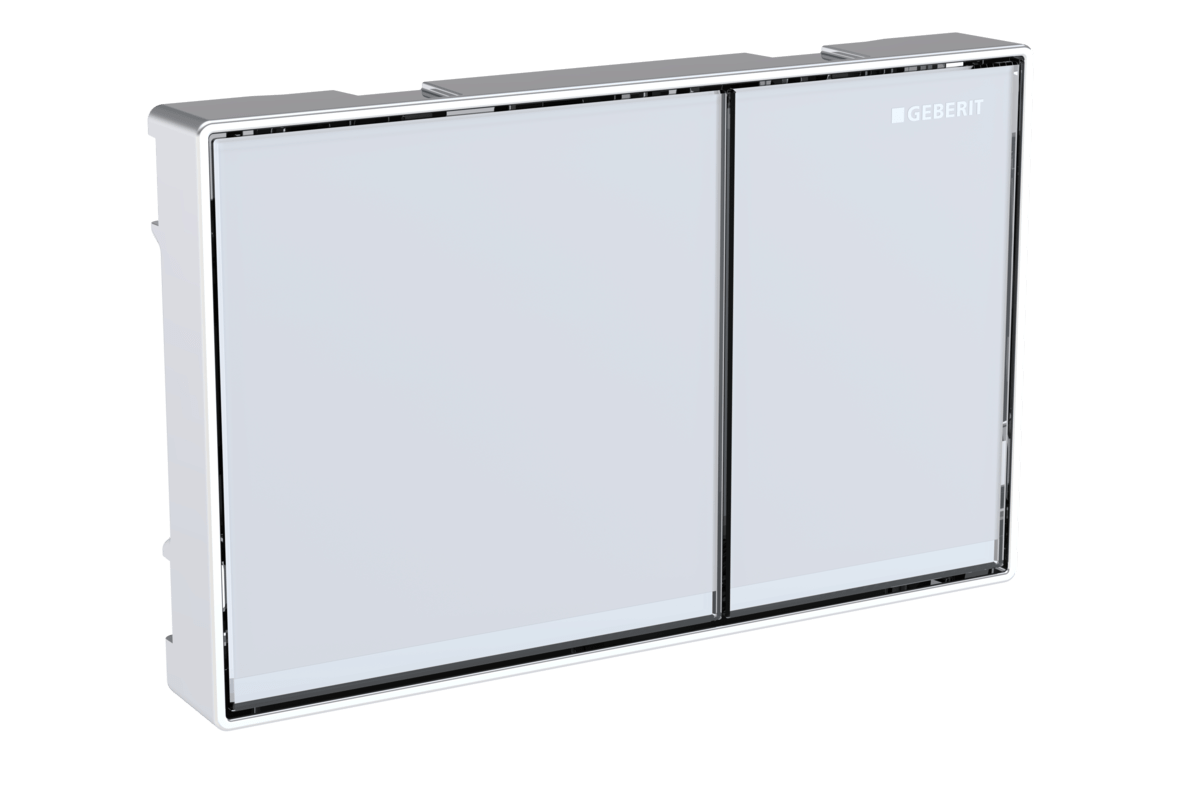 Geberit Omega60 betjeningsplade, hvidt glas