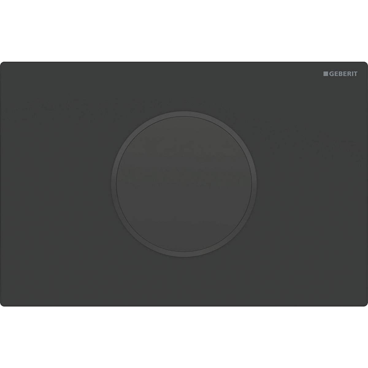 Geberit Sigma10 betjeningsplade duo, netdrift, auto/berøringsfri/låsbar, sort
