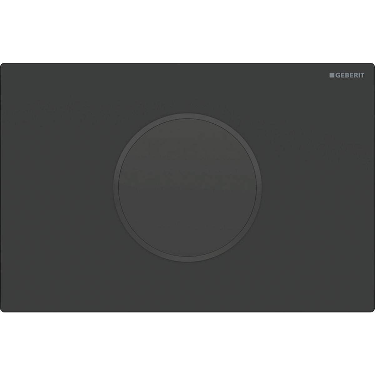 Geberit Sigma10 betjeningsplade duo, batteridrift, berøringsfri/auto, sort