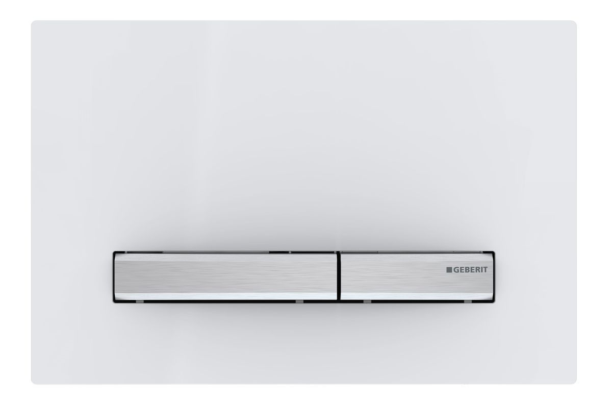Geberit Sigma50 betjeningsplade, zink/hvid