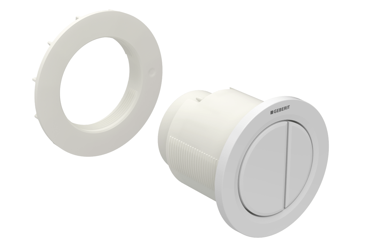 Geberit Omega01 betjeningsplade til gips, hvid