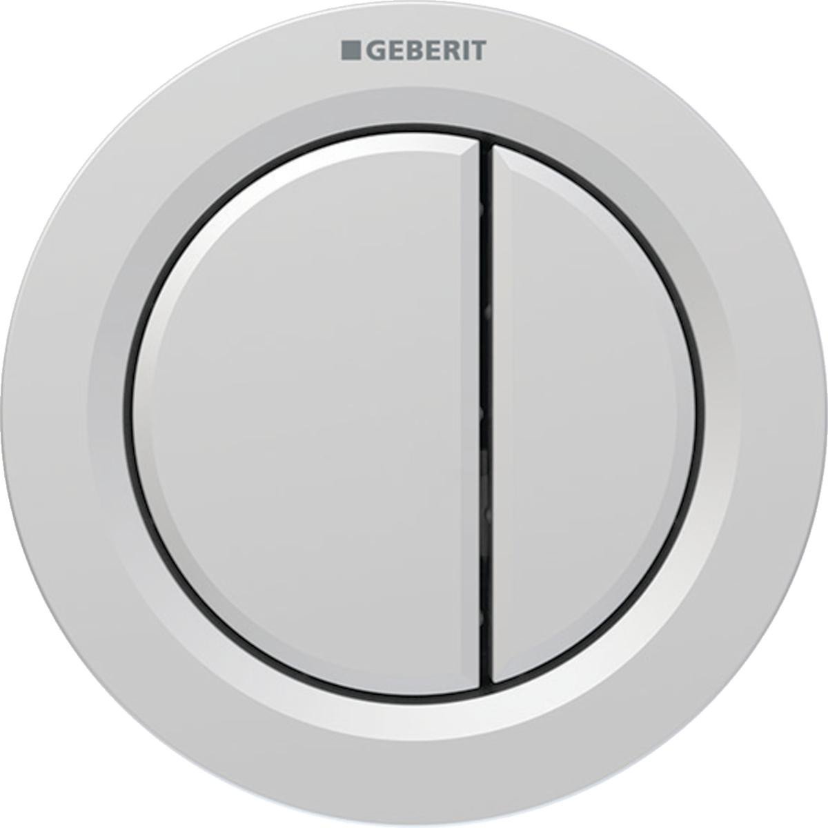 Geberit type 01 fjernbetjent skyllestyring pneumatisk duo, mat krom