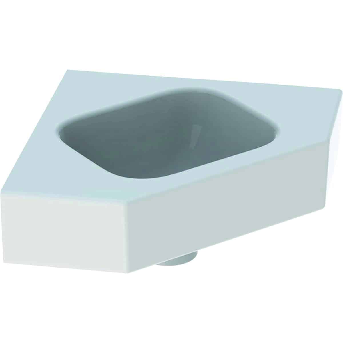 Geberit Icon hjørnehåndvask, 460 x 330 x 130 mm, hvid porcelæn