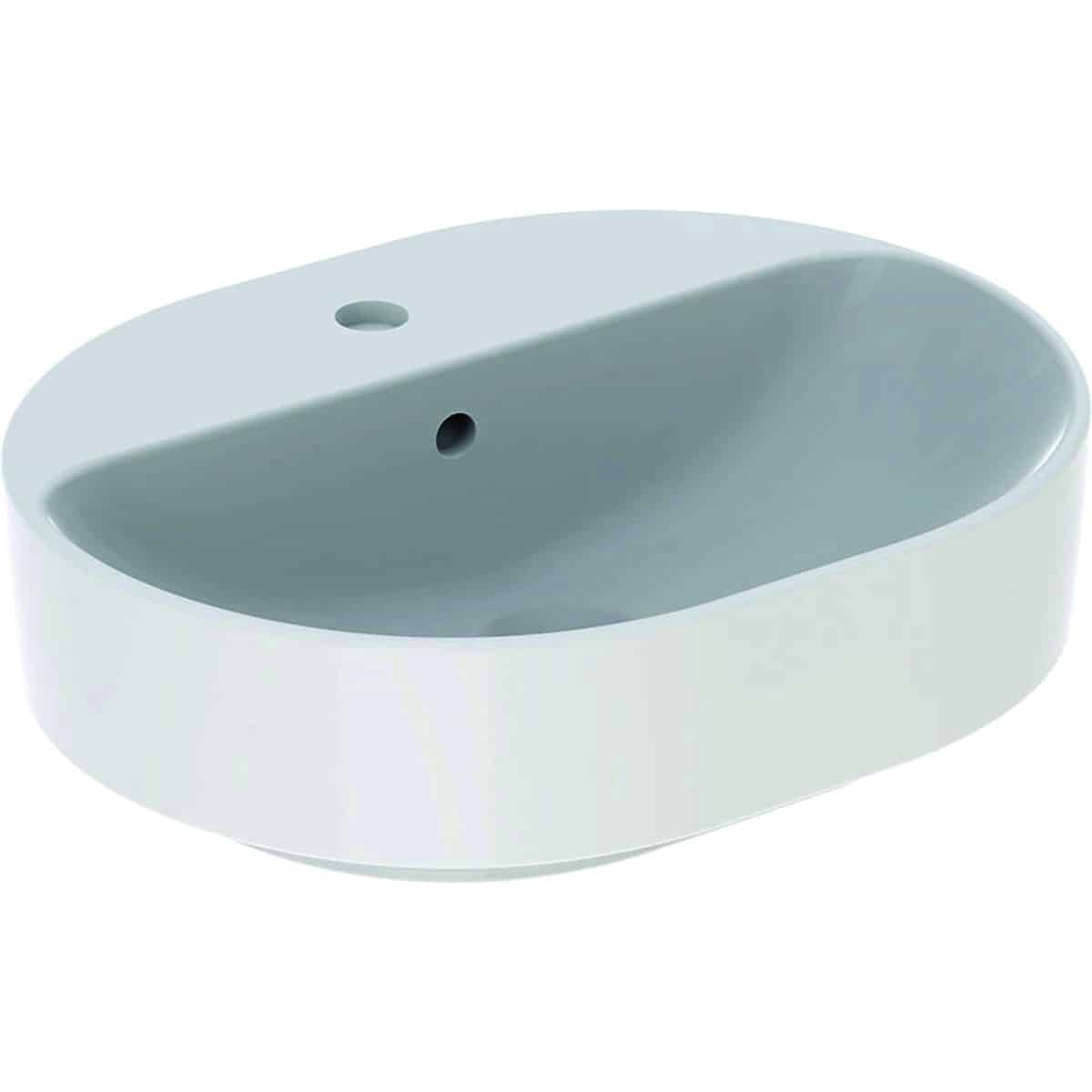 Geberit Variform håndvask 500x400x158mm t/bordpl hvid porcelæn KeraTect - Geberit - Geberit Variform håndvask 500x400x158mm t/bordpl hvid porcelæn KeraTect