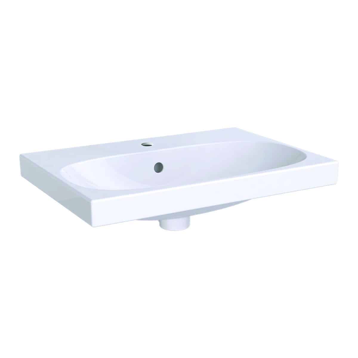 Geberit Acanto håndvask 600x168x422mm t/møbel/bolt hvid porcelæn