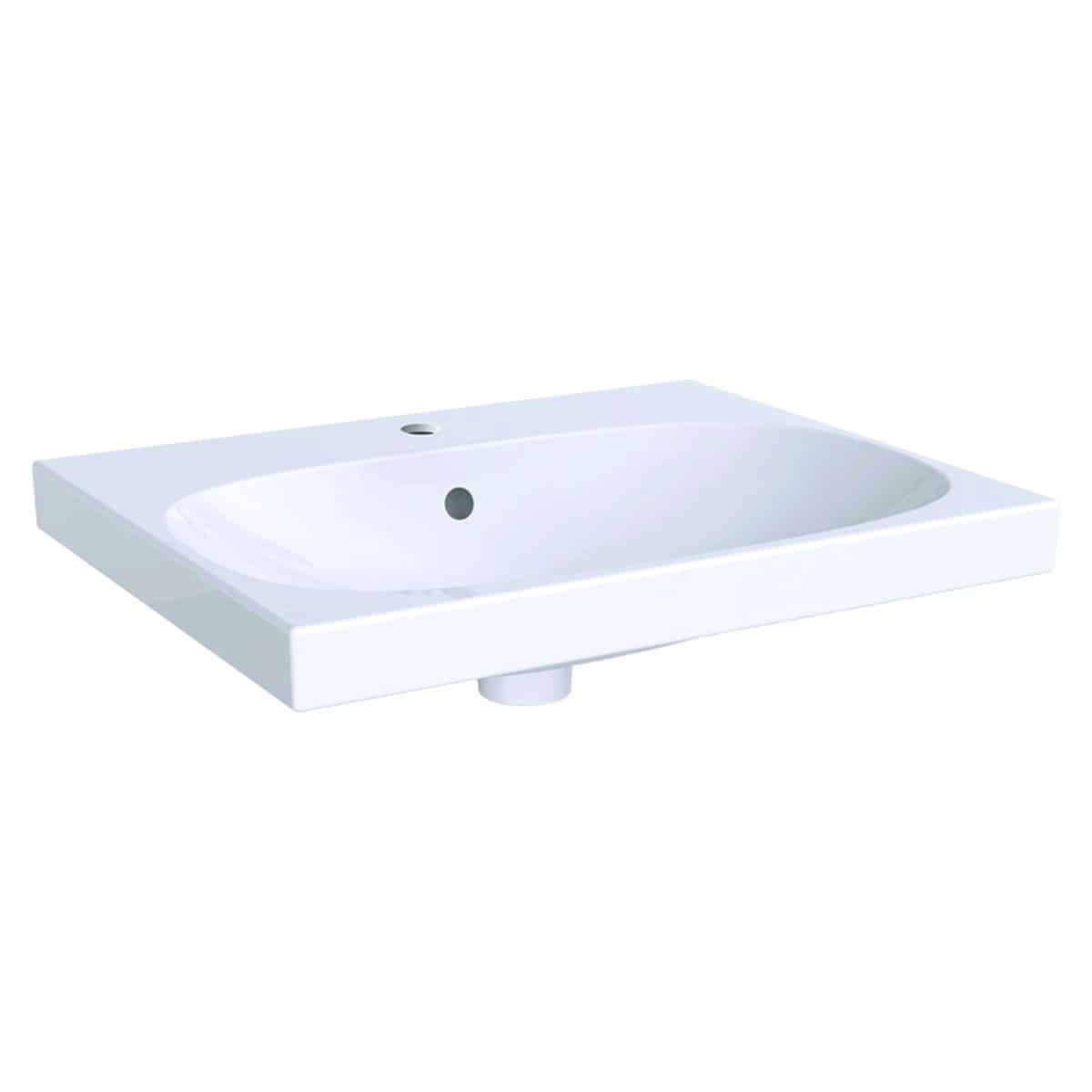 Geberit Acanto håndvask 600x170x482mm t/møbel/bolt hvid porcelæn