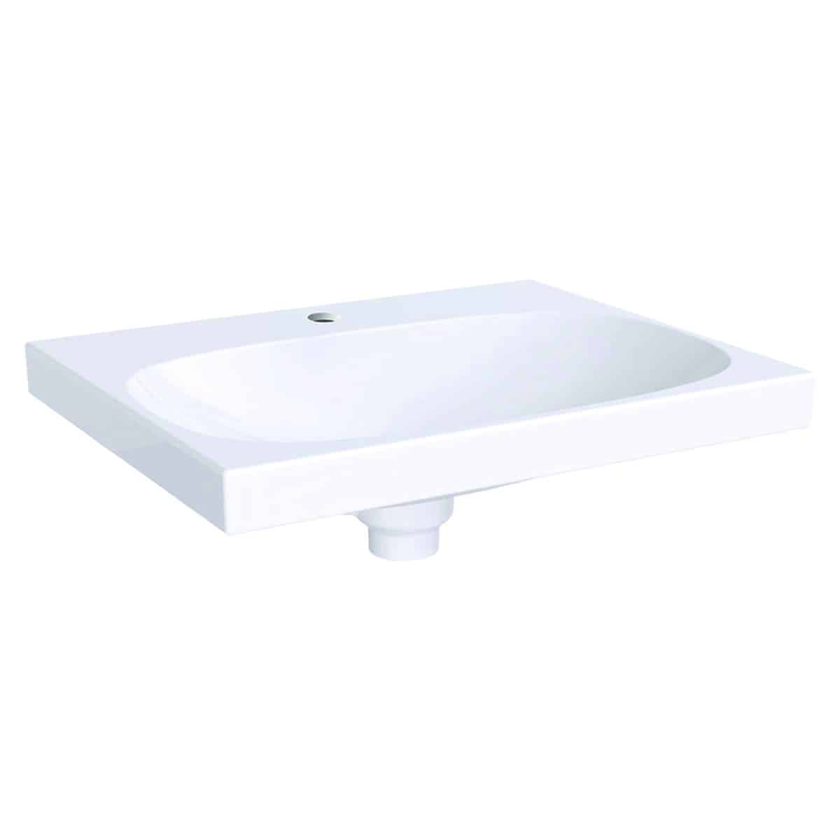 Geberit Acanto håndvask 600x200x482mm t/møbel/bolt hvid porcelæn