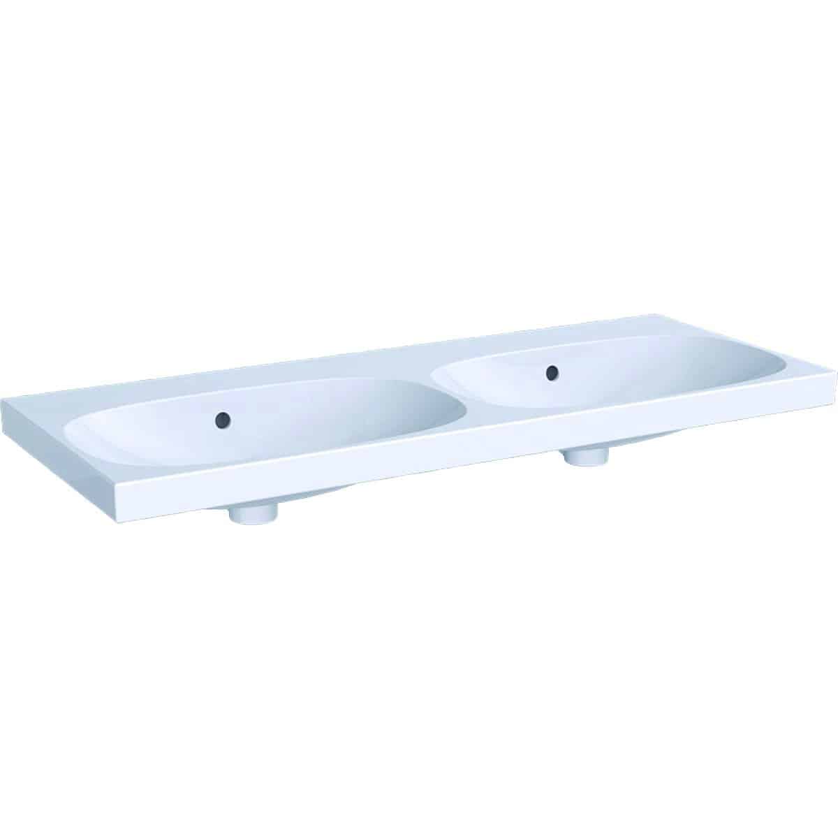 Geberit Acanto håndvask dobb 1200x168x482mm t/møbel/bolt hvid porcelæn