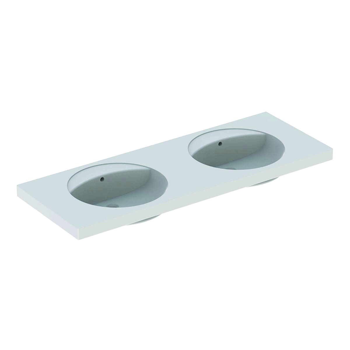 Geberit Preciosa håndvask dobb 1300x550x200mm t/bolte hvid porcelæn KeraTect 635111630 - Geberit - Geberit Preciosa håndvask dobb 1300x550x200mm t/bolte hvid porcelæn KeraTect 635111630