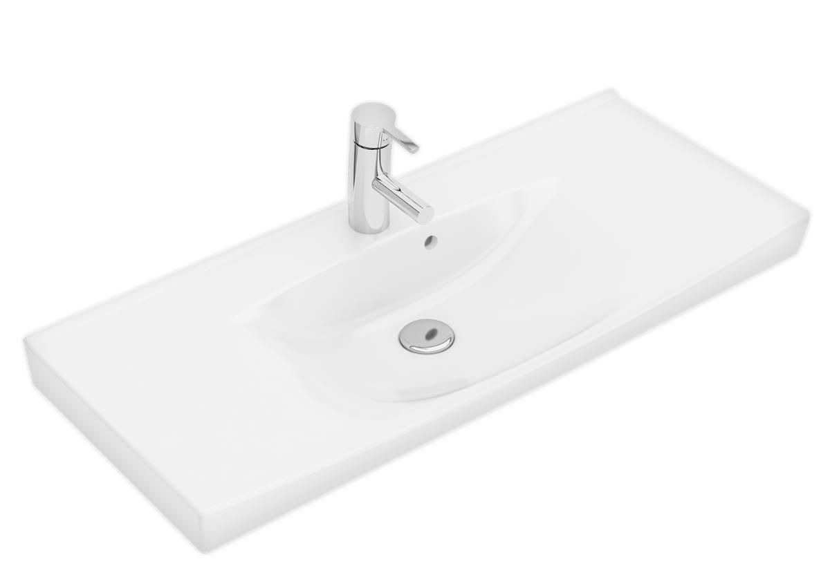 Ifo Spira håndvask 90 cm Compact til bæringer hvid - Geberit - Ifo Spira håndvask 90 cm Compact til bæringer hvid