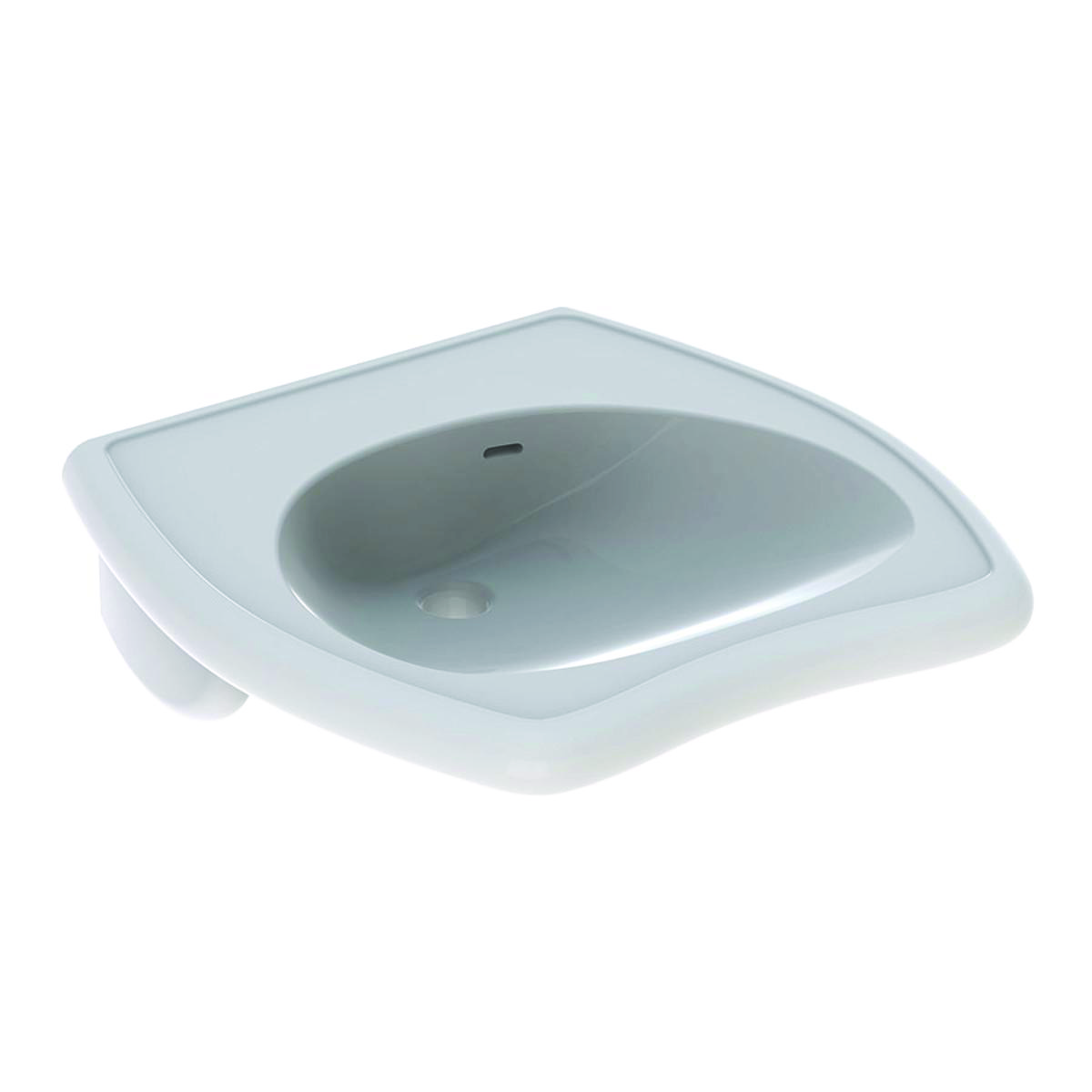Geberit Vitalis håndvask 550x550x150mm t/bolte hvid porcelæn KeraTect 636496630 - Geberit - Geberit Vitalis håndvask 550x550x150mm t/bolte hvid porcelæn KeraTect 636496630