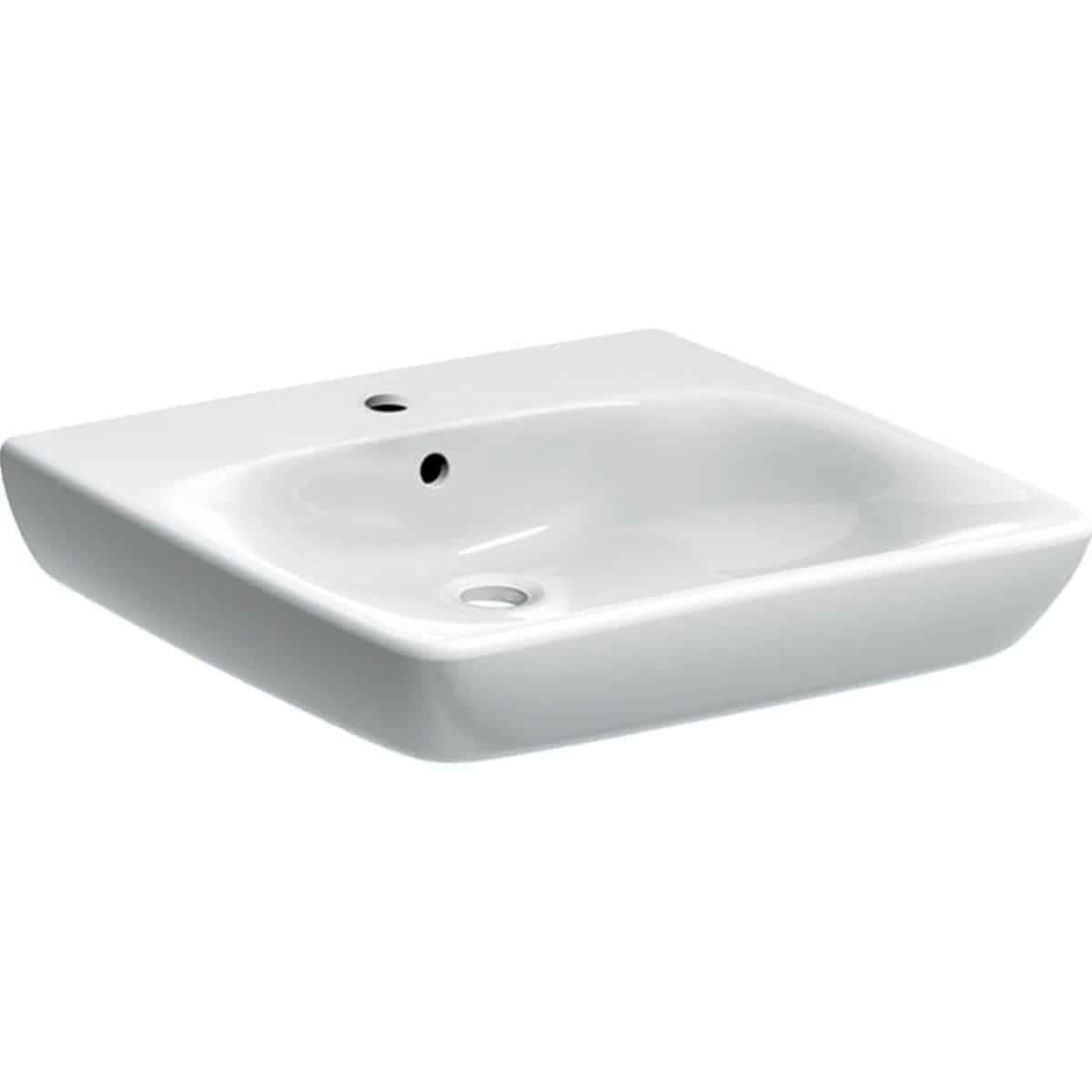 Geberit Renova Comfort håndvask 550 x 550 x 150 mm, hvid porcelæn KeraTect